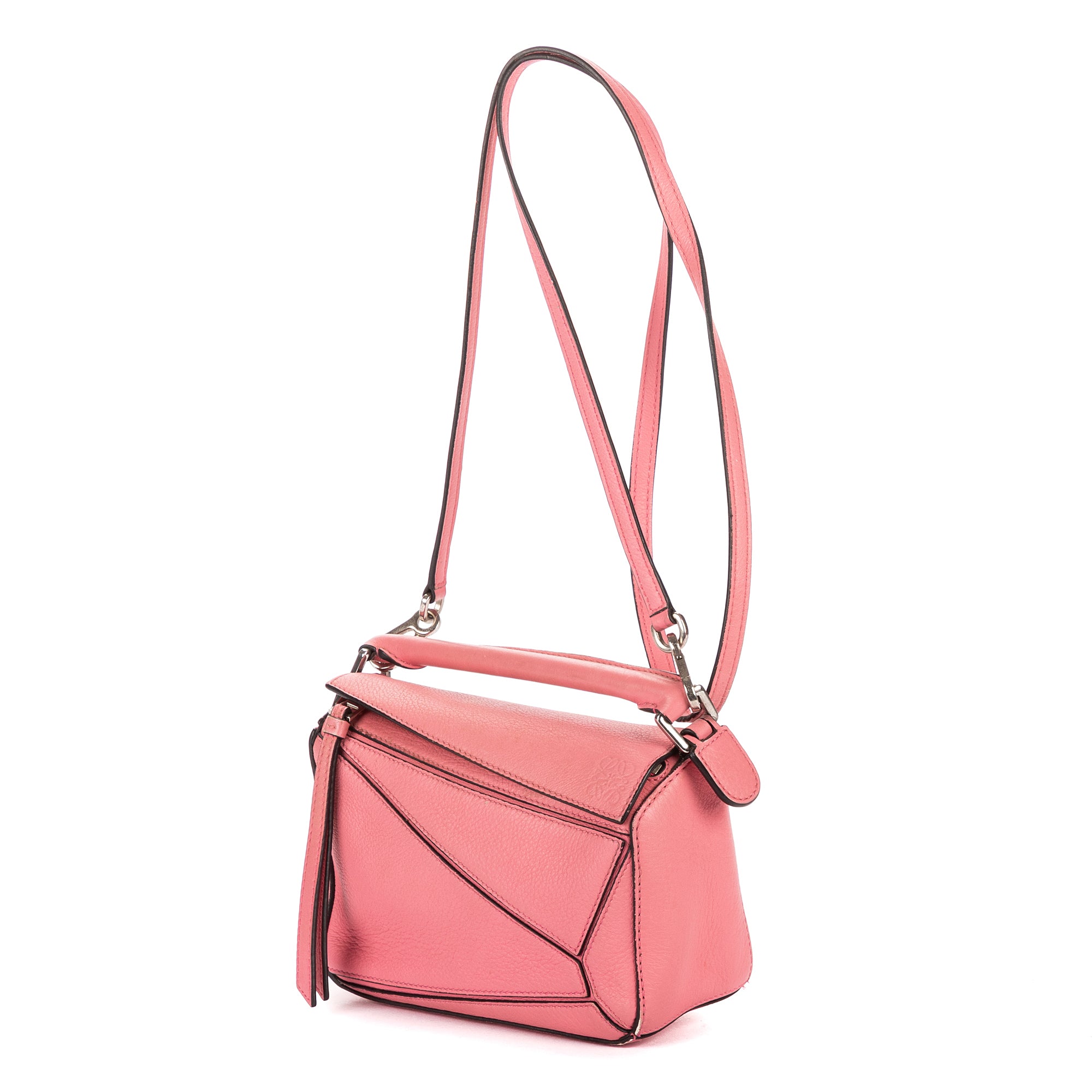 Shoulder Bag Mini Puzzle Mini Pink Grained Calfskin Leather