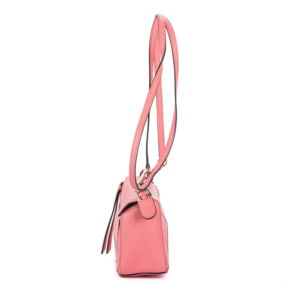 Shoulder Bag Mini Puzzle Mini Pink Grained Calfskin Leather