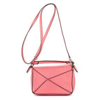Shoulder Bag Mini Puzzle Mini Pink Grained Calfskin Leather