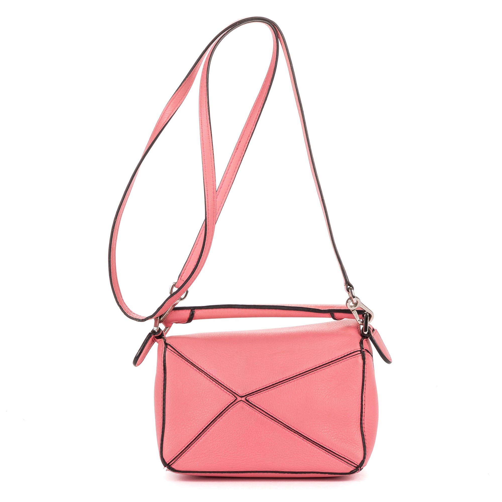 Shoulder Bag Mini Puzzle Mini Pink Grained Calfskin Leather