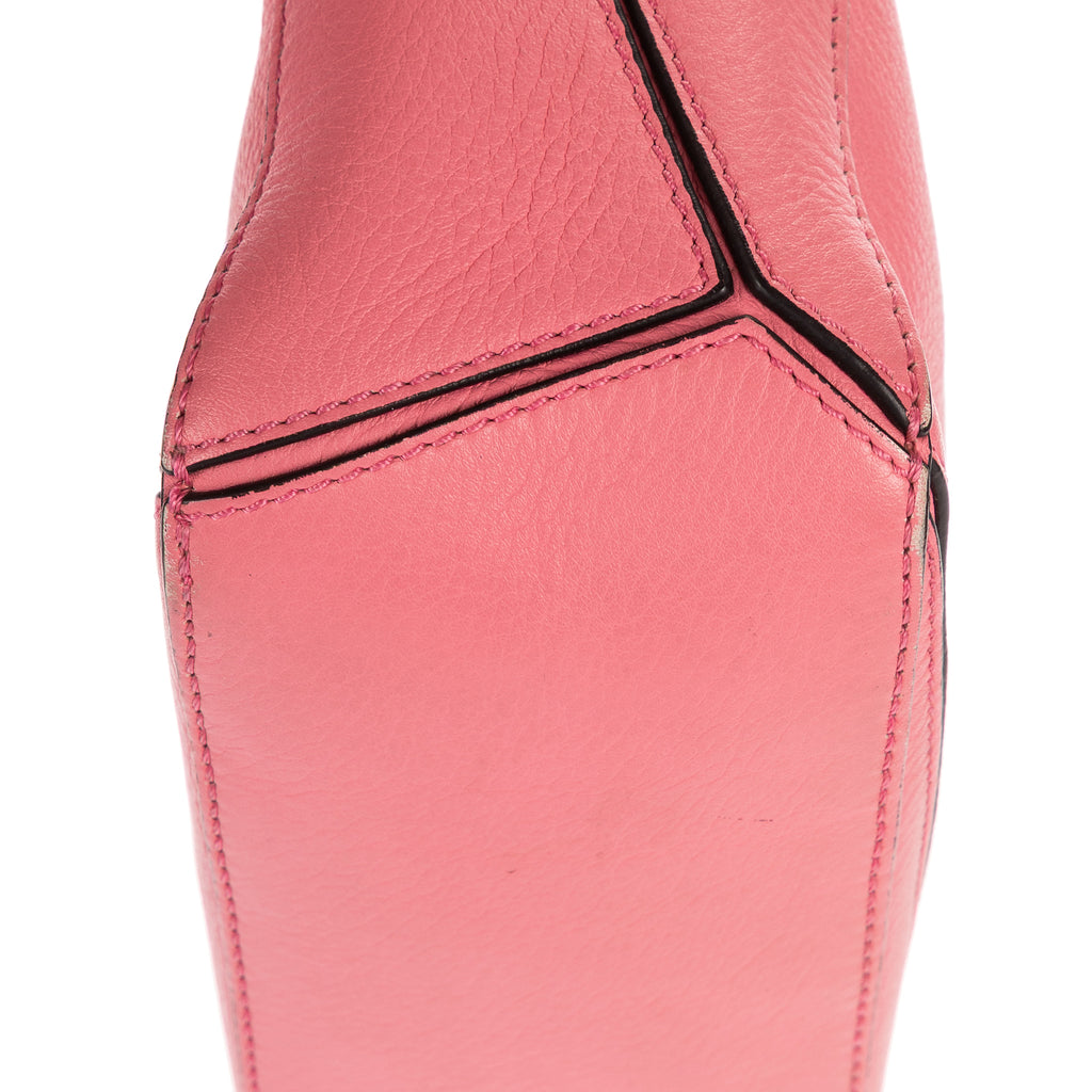Shoulder Bag Mini Puzzle Mini Pink Grained Calfskin Leather