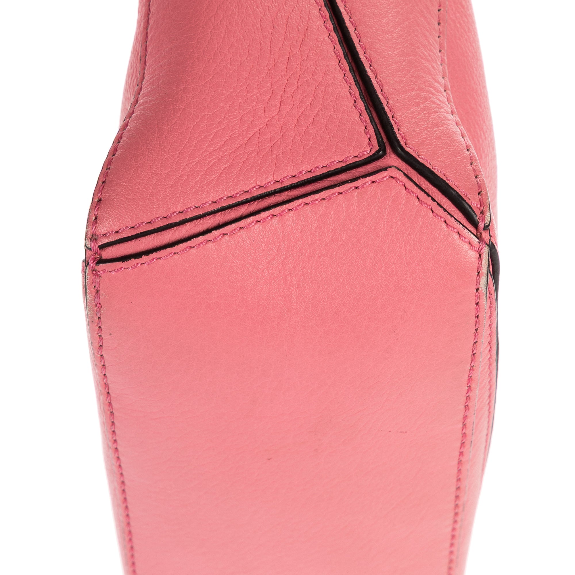 Shoulder Bag Mini Puzzle Mini Pink Grained Calfskin Leather