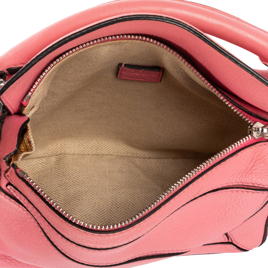 Shoulder Bag Mini Puzzle Mini Pink Grained Calfskin Leather