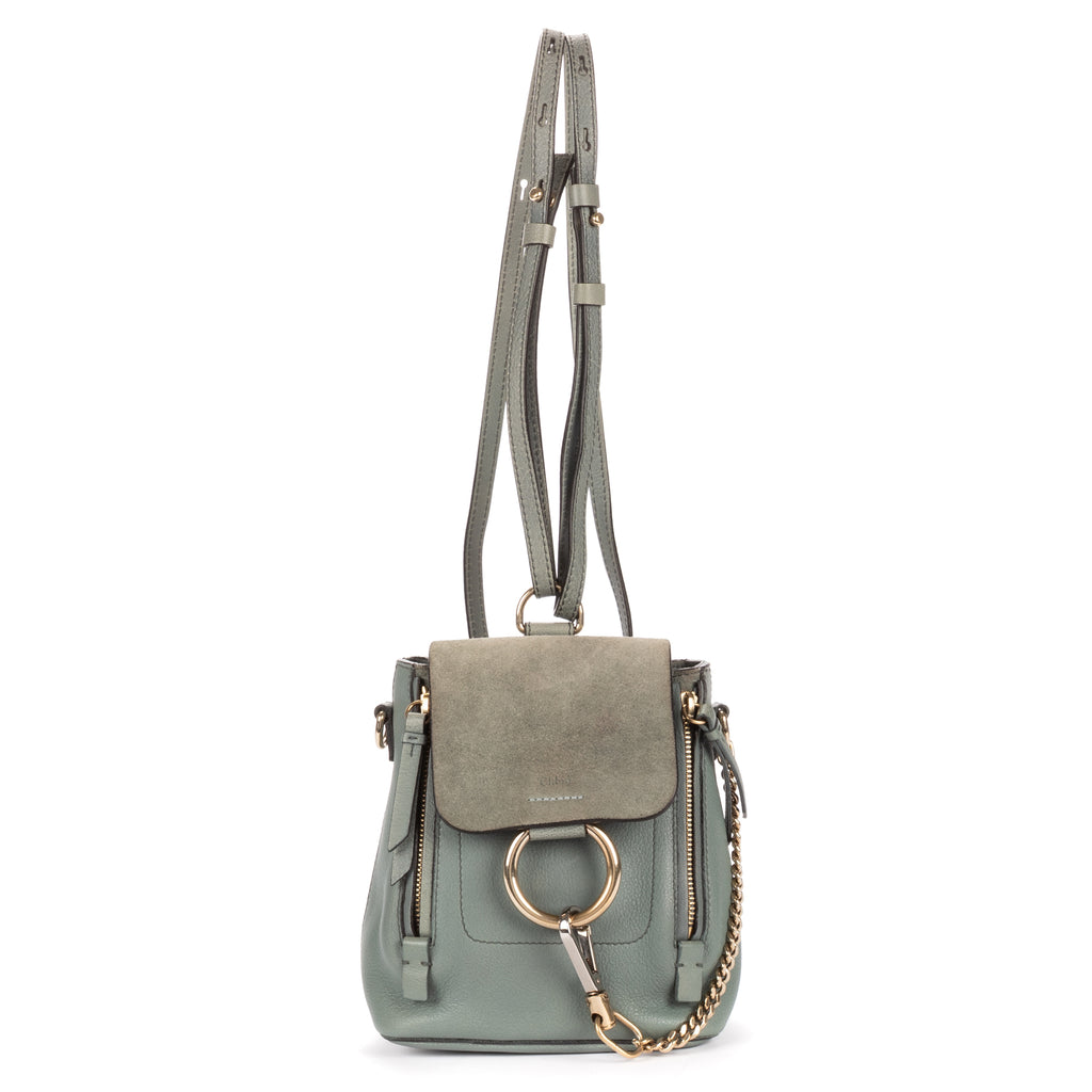 Backpack Faye Backpack Blue Calfskin/Suede Leather