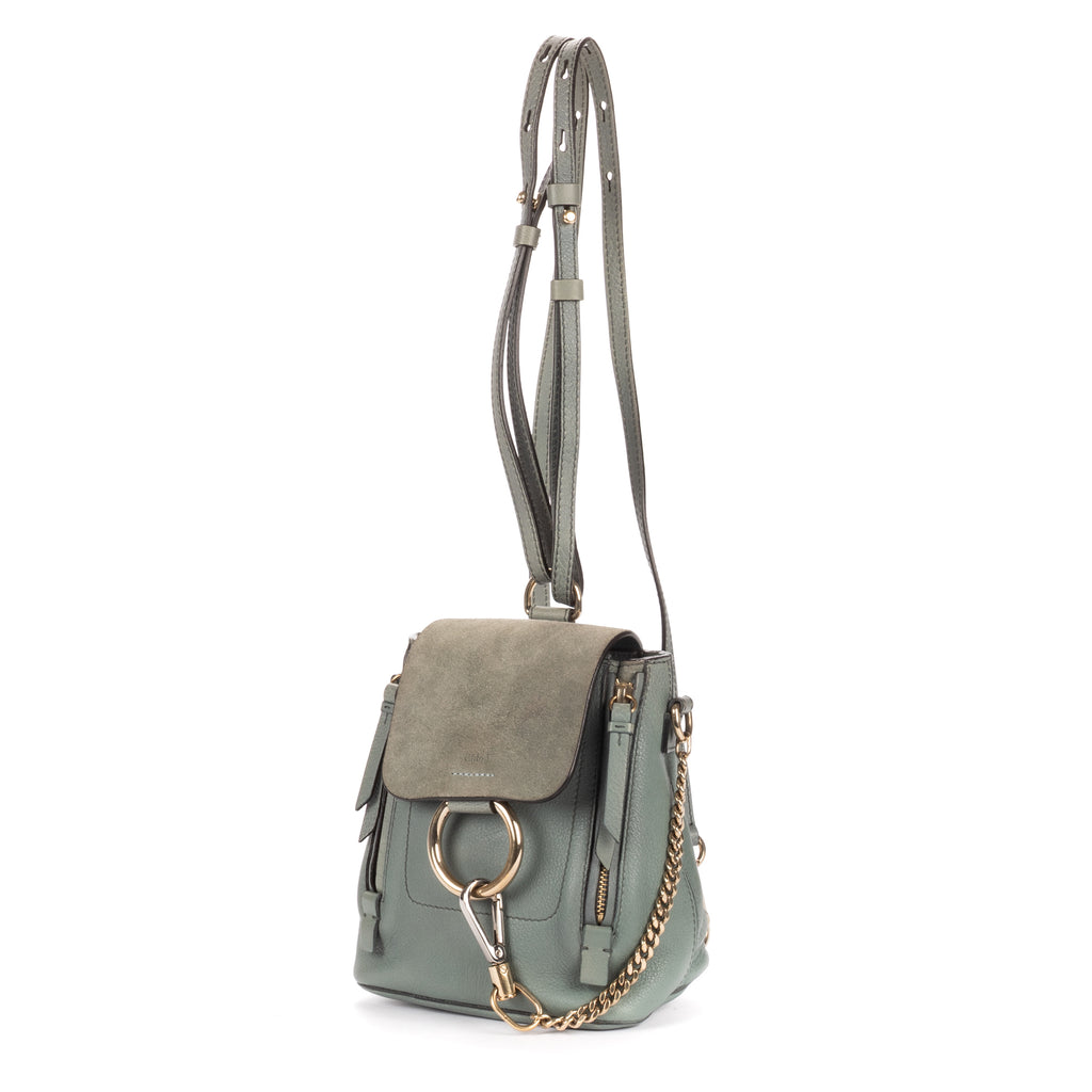 Backpack Faye Backpack Blue Calfskin/Suede Leather