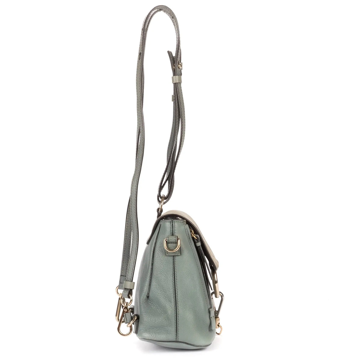 Mochila Faye Piel de Becerro Azul/Ante