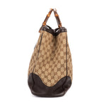 Shoulder Bag Medium Bamboo Daily Top Handle Medium Brown Monogrammed Canvas
