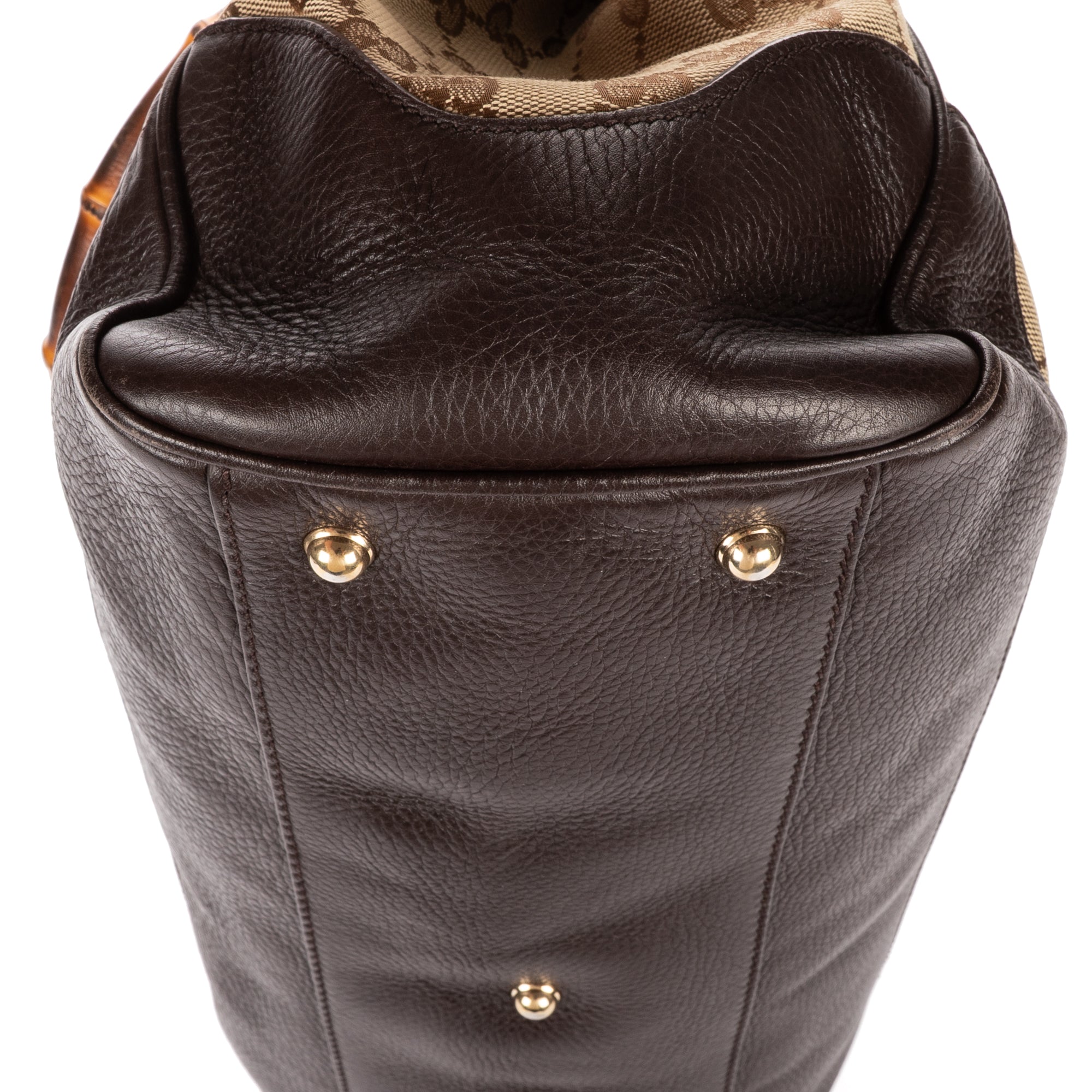 Shoulder Bag Medium Bamboo Daily Top Handle Medium Brown Monogrammed Canvas