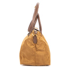Shoulder Bag Tote Olive Brown Nylon Canvas