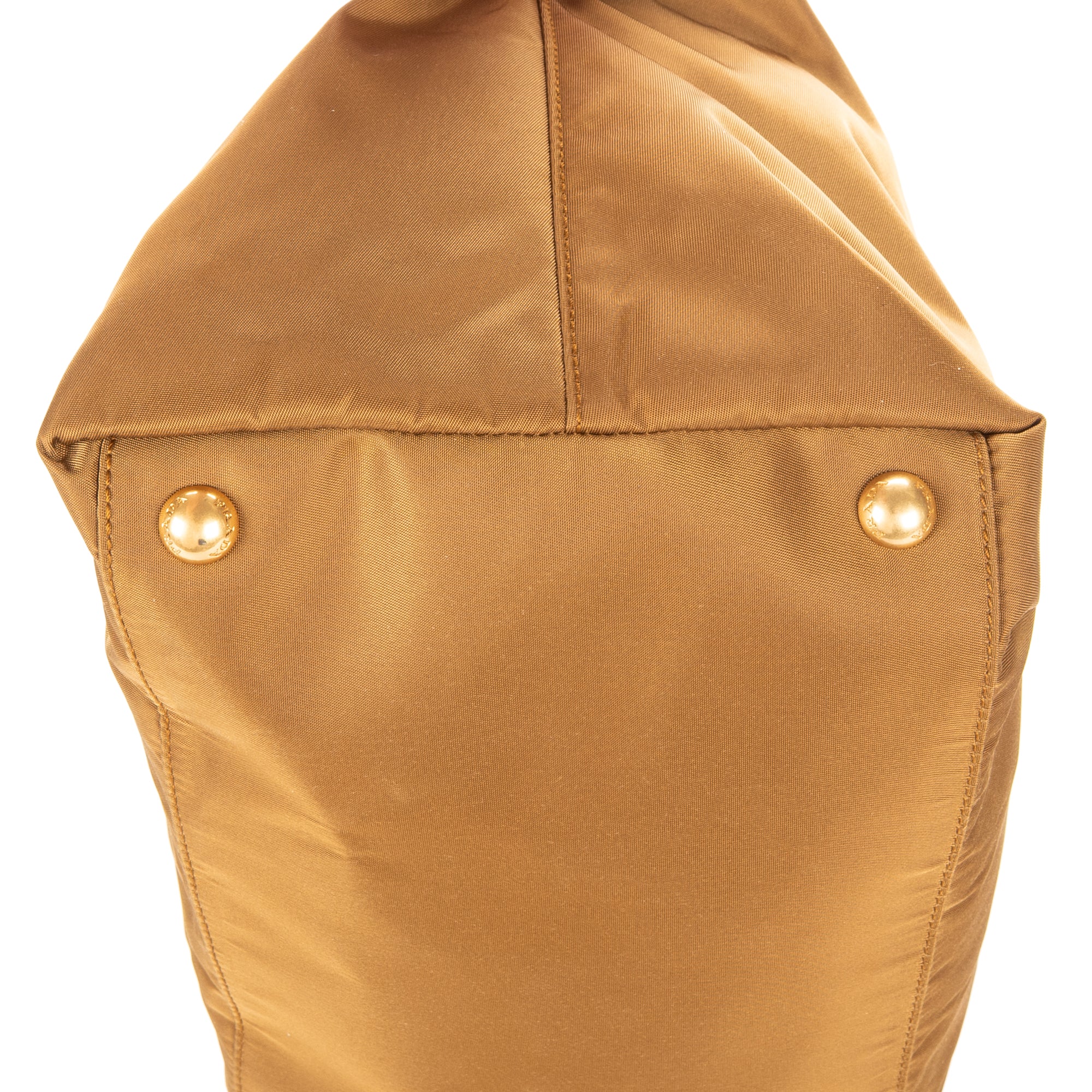 Shoulder Bag Tote Olive Brown Nylon Canvas