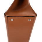 Shoulder Bag Dotcom Top Handle Brown Textured Leather