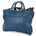 Shoulder Bag Veneto Messenger Blue Intrecciato Nappa Leather