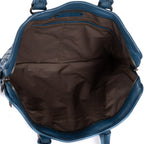 Shoulder Bag Veneto Messenger Blue Intrecciato Nappa Leather