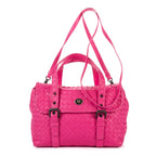 Shoulder Bag Flap Messenger Pink Intrecciato Nappa Leather