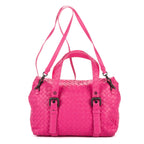 Shoulder Bag Flap Messenger Pink Intrecciato Nappa Leather
