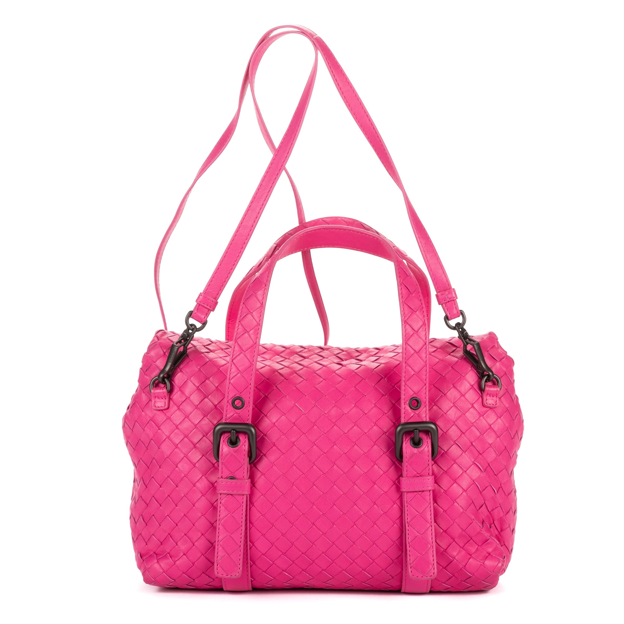 Shoulder Bag Flap Messenger Pink Intrecciato Nappa Leather