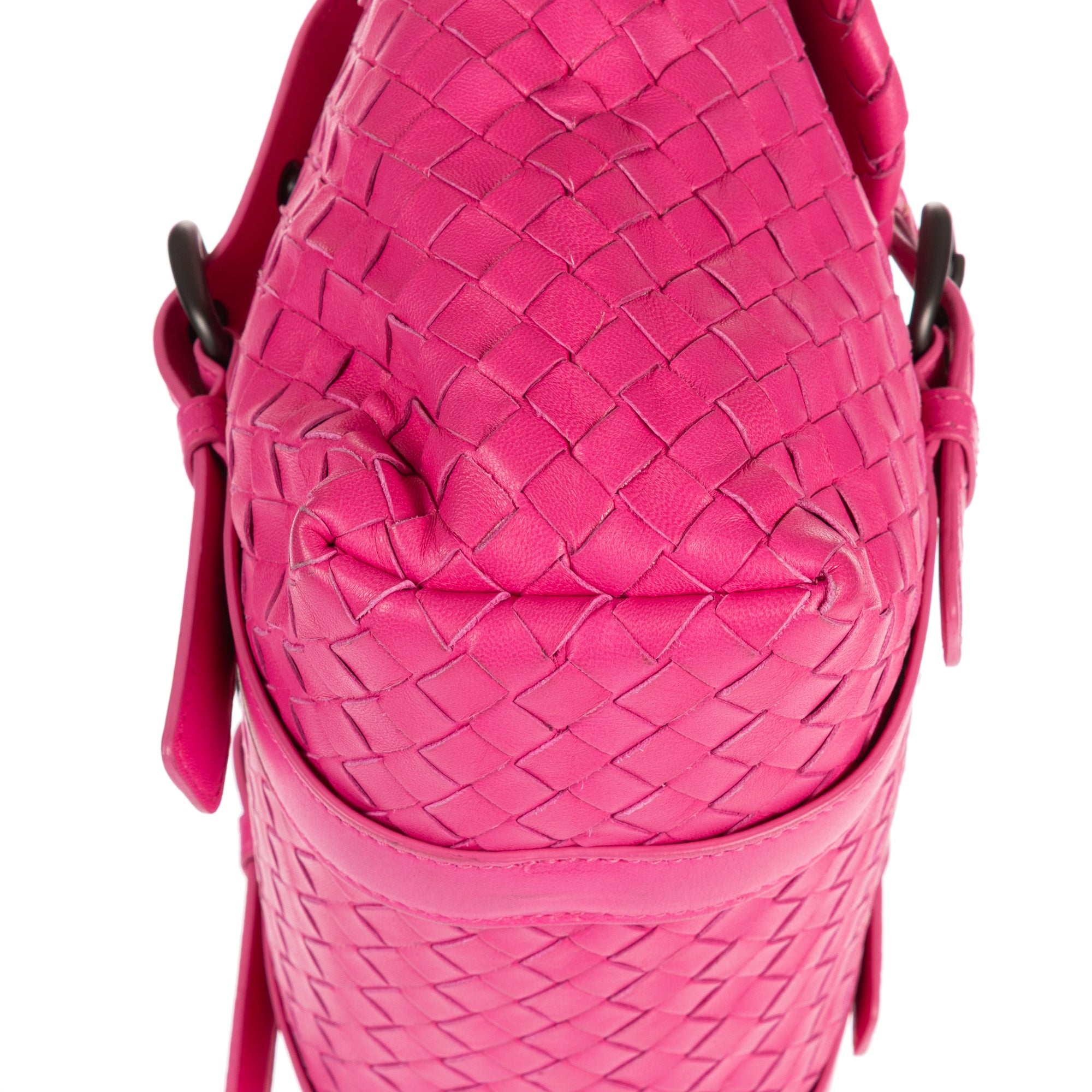 Shoulder Bag Flap Messenger Pink Intrecciato Nappa Leather