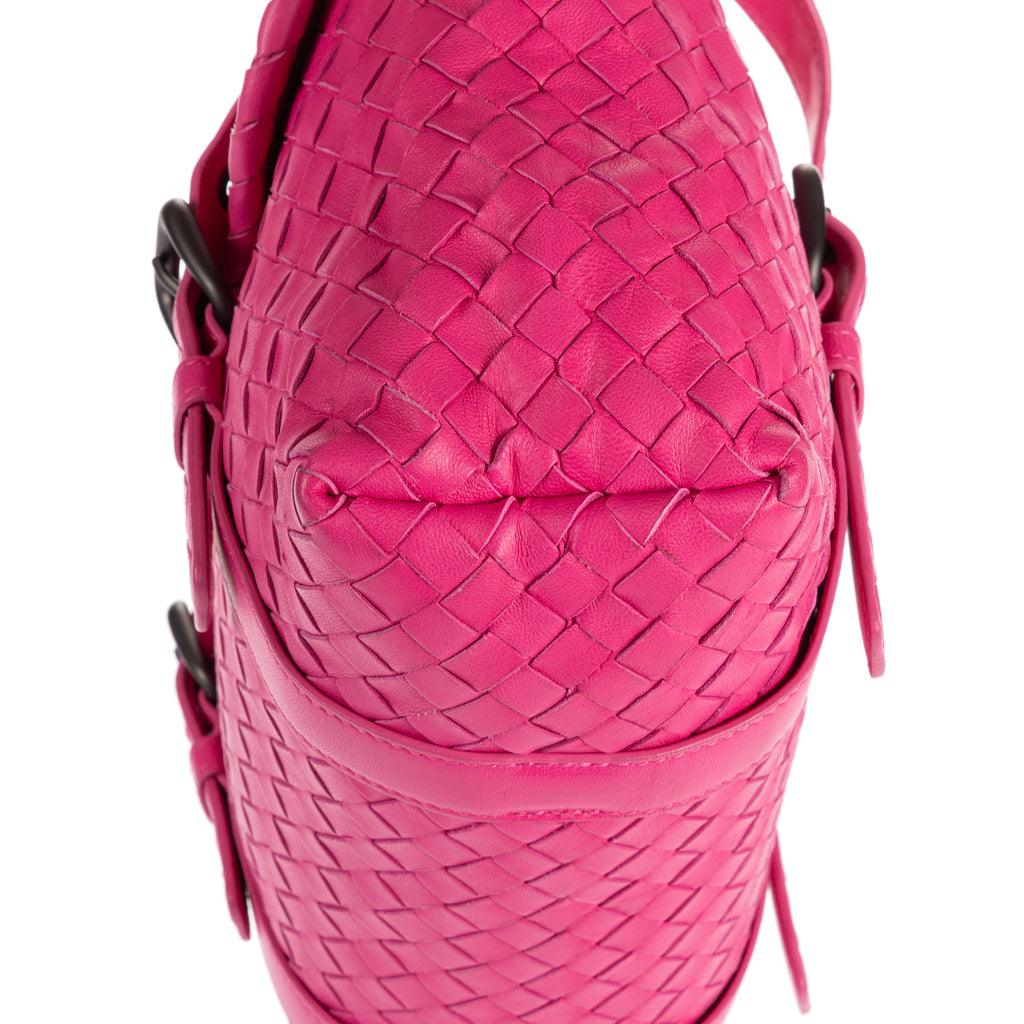 Shoulder Bag Flap Messenger Pink Intrecciato Nappa Leather