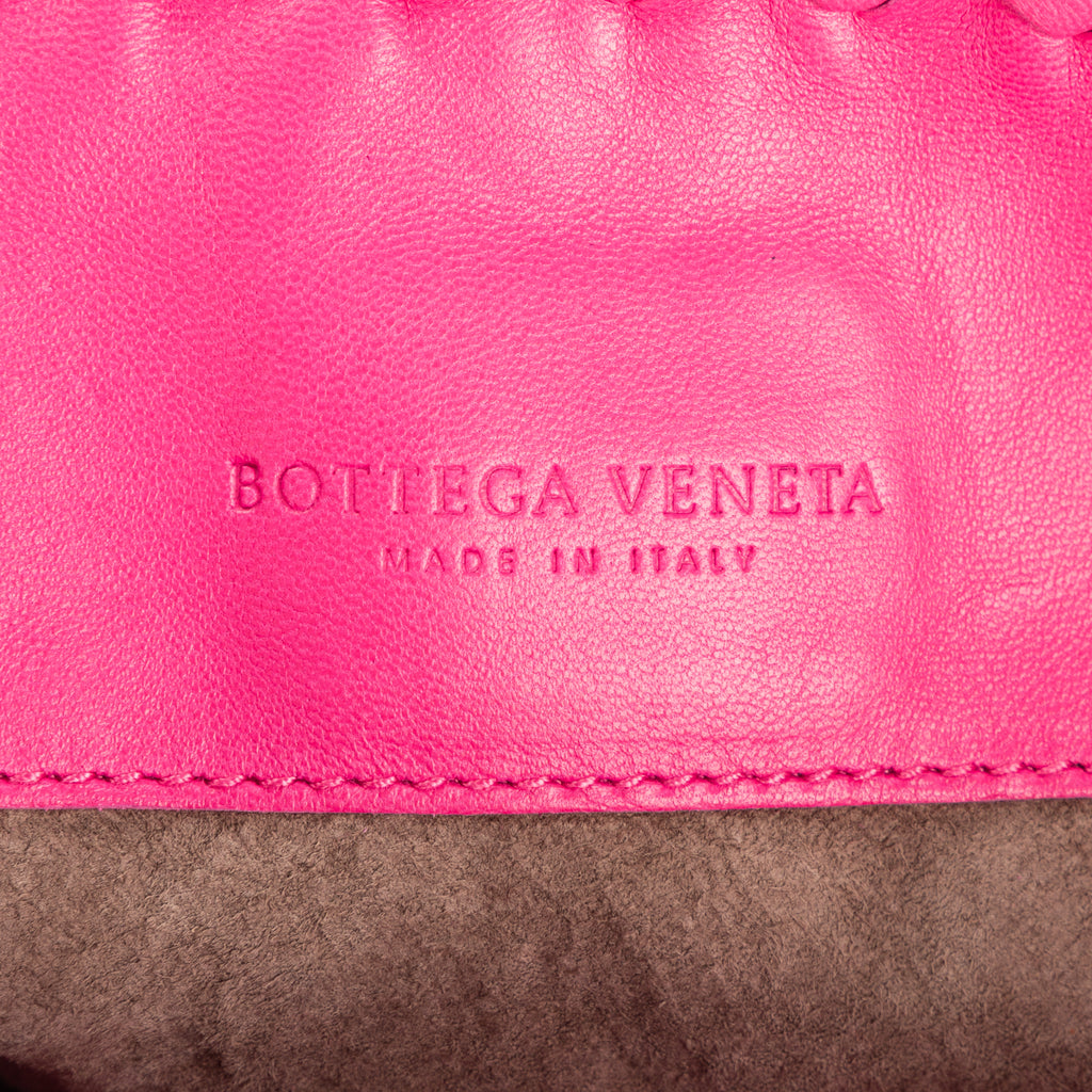 Shoulder Bag Flap Messenger Pink Intrecciato Nappa Leather