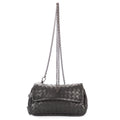 Shoulder Bag Olimpia Roma Crossbody Black Intrecciato Nappa Leather