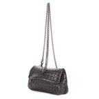 Shoulder Bag Olimpia Roma Crossbody Black Intrecciato Nappa Leather