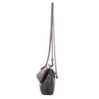 Shoulder Bag Olimpia Roma Crossbody Black Intrecciato Nappa Leather