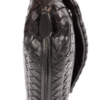 Shoulder Bag Olimpia Roma Crossbody Black Intrecciato Nappa Leather