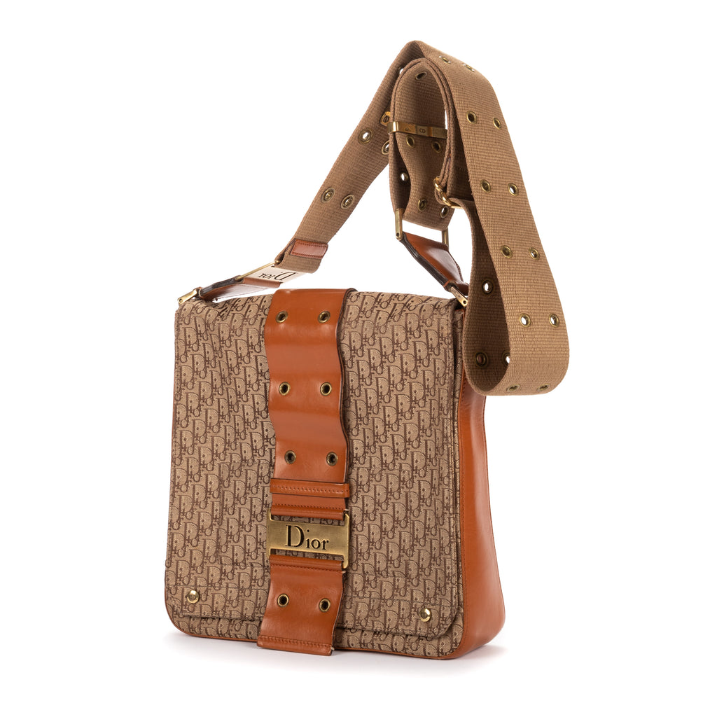 Shoulder Bag Street Chic Crossbody Brown Diorissimo Canvas