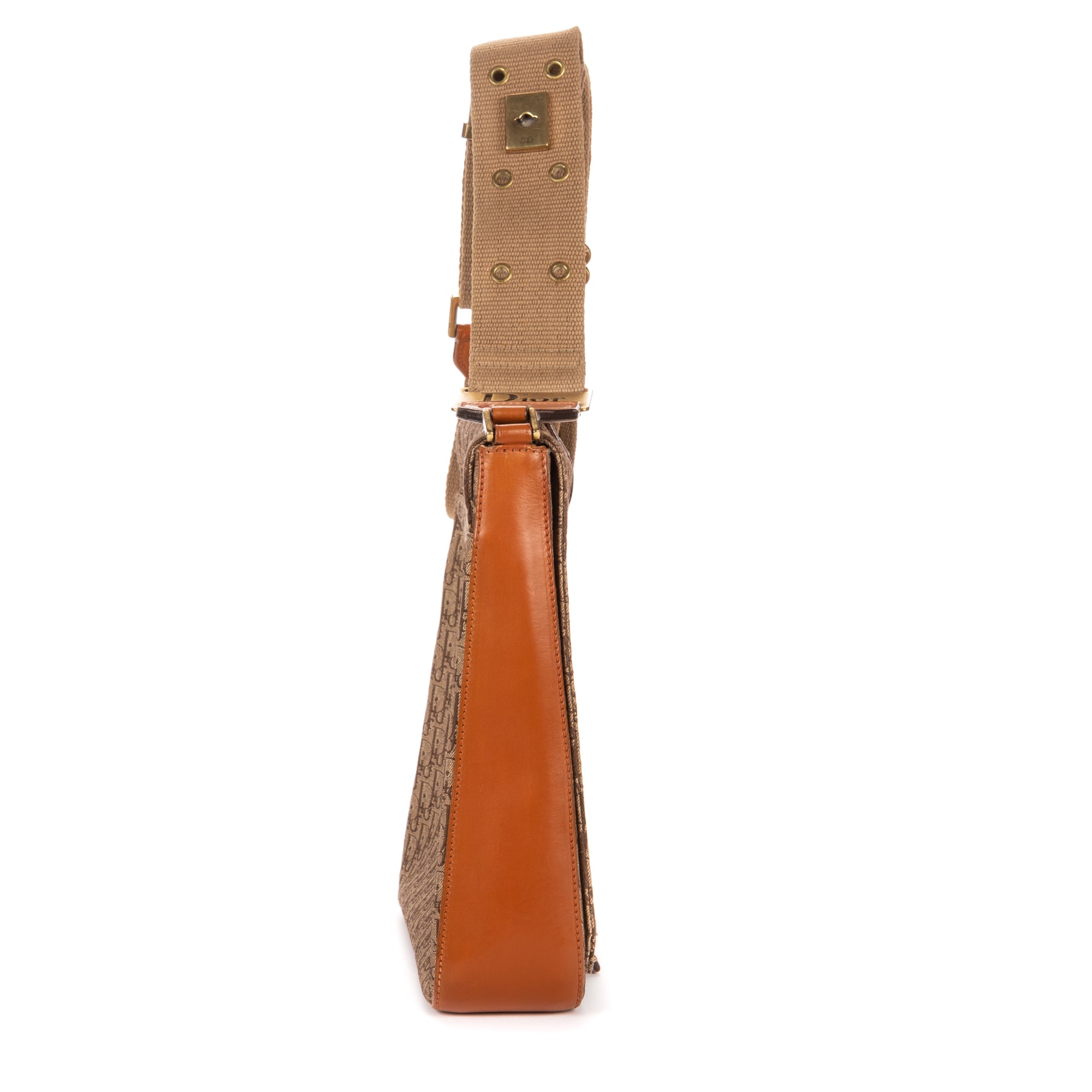 Shoulder Bag Street Chic Crossbody Brown Diorissimo Canvas