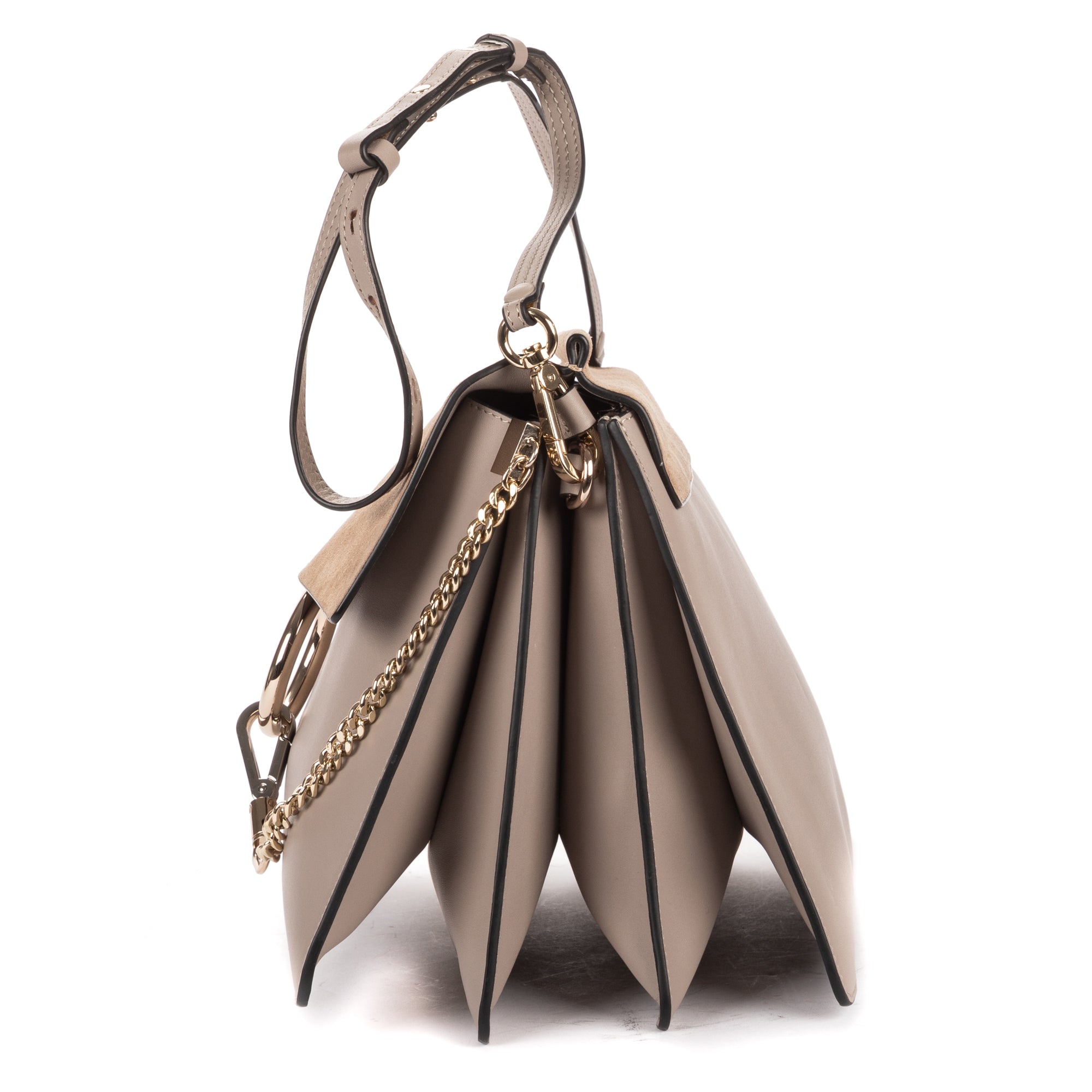 Shoulder Bag Medium Faye Bag Medium Grey Calfskin/Suede Leather