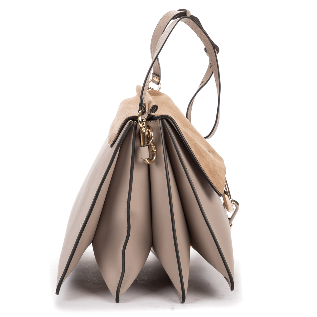 Shoulder Bag Medium Faye Bag Medium Grey Calfskin/Suede Leather