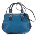 Shoulder Bag Bauletto Bag Blue Madras Leather