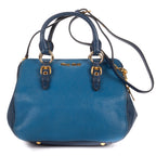 Shoulder Bag Bauletto Bag Blue Madras Leather