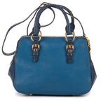 Shoulder Bag Bauletto Bag Blue Madras Leather