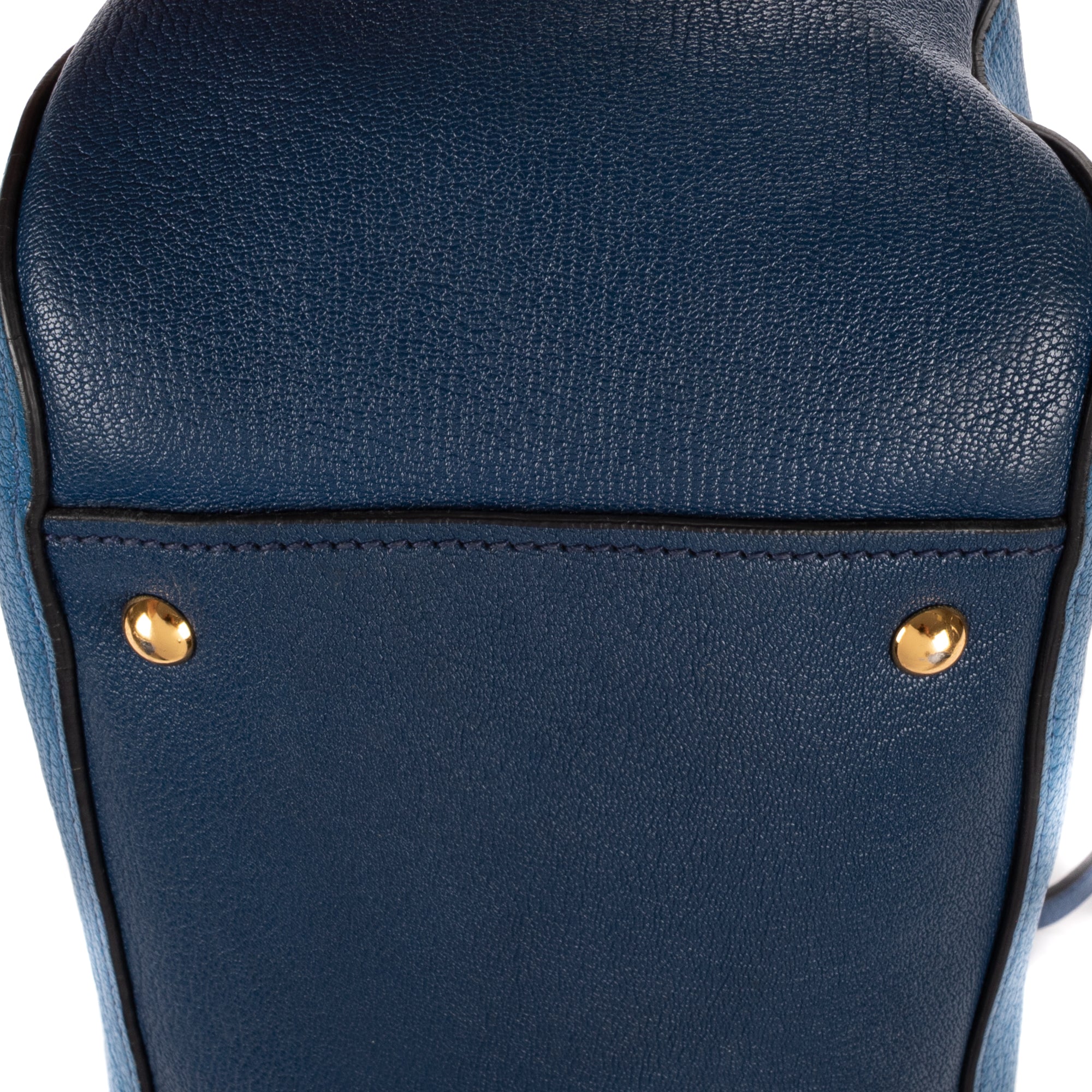 Sac bandoulière Sac Bauletto en cuir Madras bleu