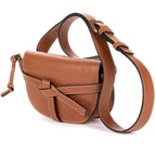 Waist Bag Mini Gate Waist Bag Small Brown Smooth Calfskin Leather