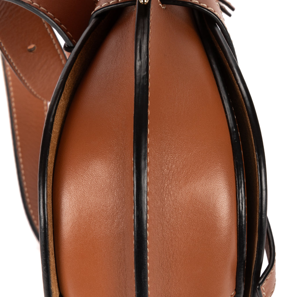 Waist Bag Mini Gate Waist Bag Small Brown Smooth Calfskin Leather