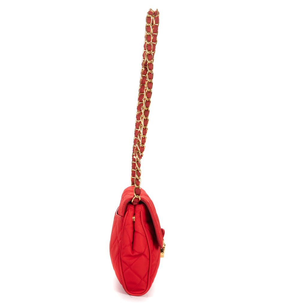 Shoulder Bag Tessuto Crossbody Red Quilted Nylon Canvas