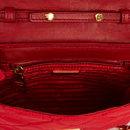 Shoulder Bag Tessuto Crossbody Red Quilted Nylon Canvas