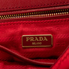 Shoulder Bag Tessuto Crossbody Red Quilted Nylon Canvas
