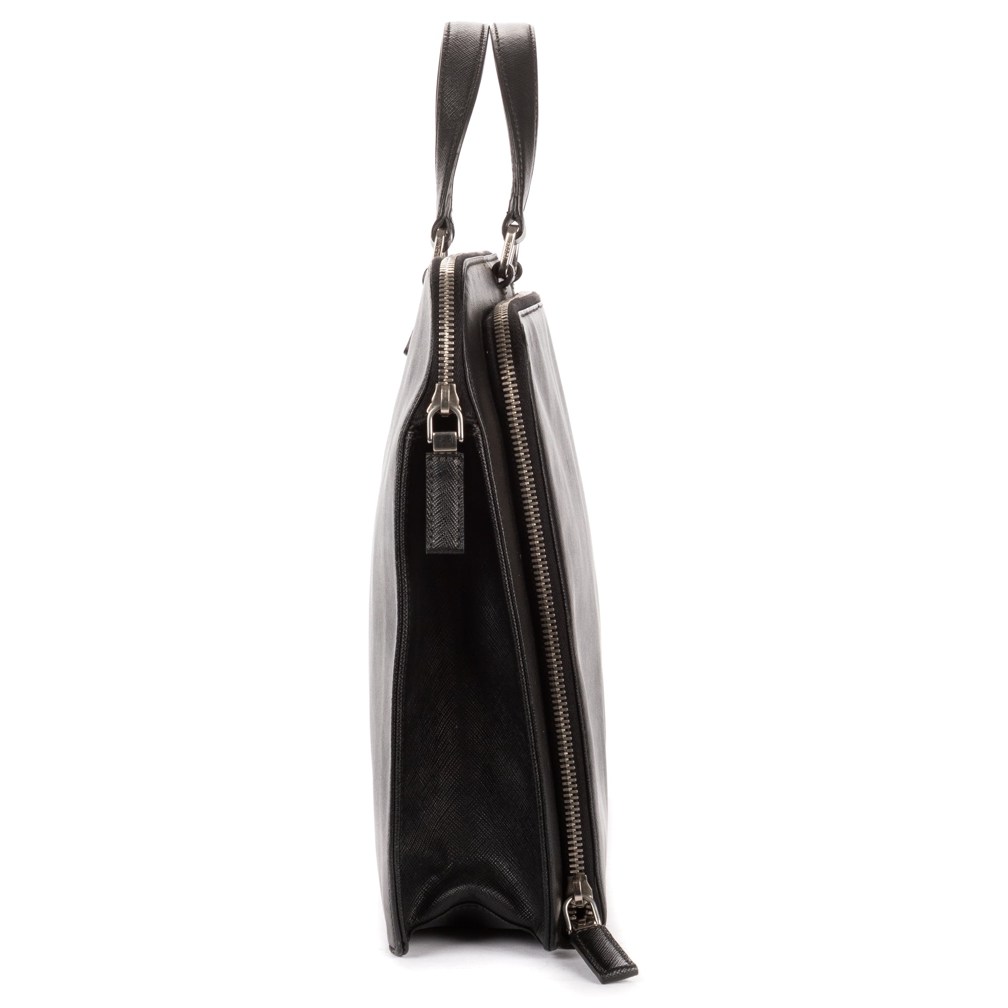 Handbag Business Bag Black Saffiano Lux Leather