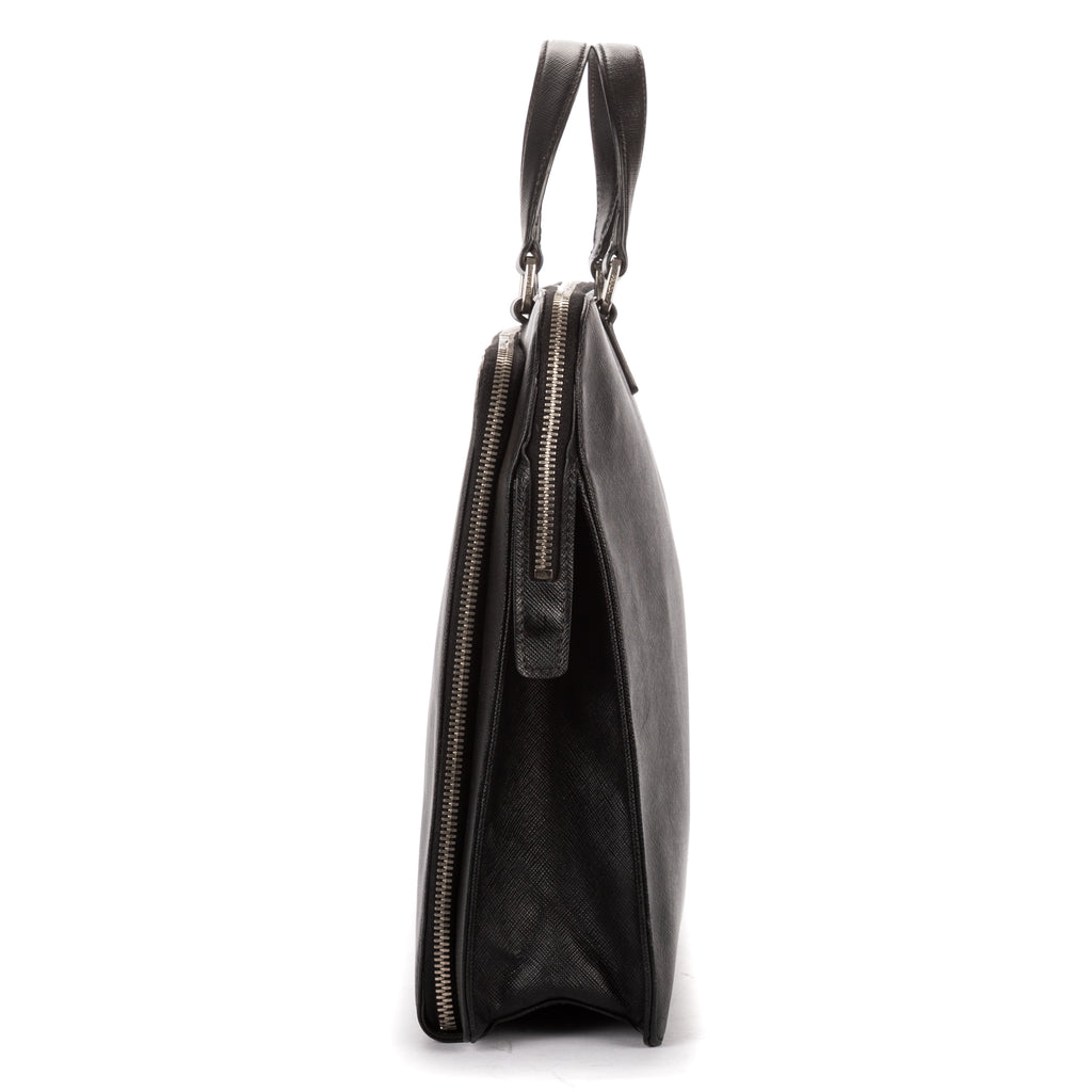 Handbag Business Bag Black Saffiano Lux Leather