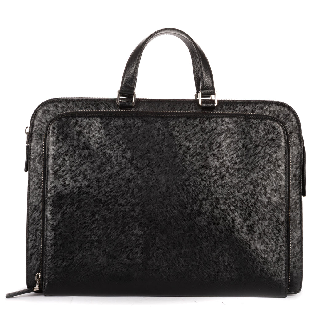 Handbag Business Bag Black Saffiano Lux Leather