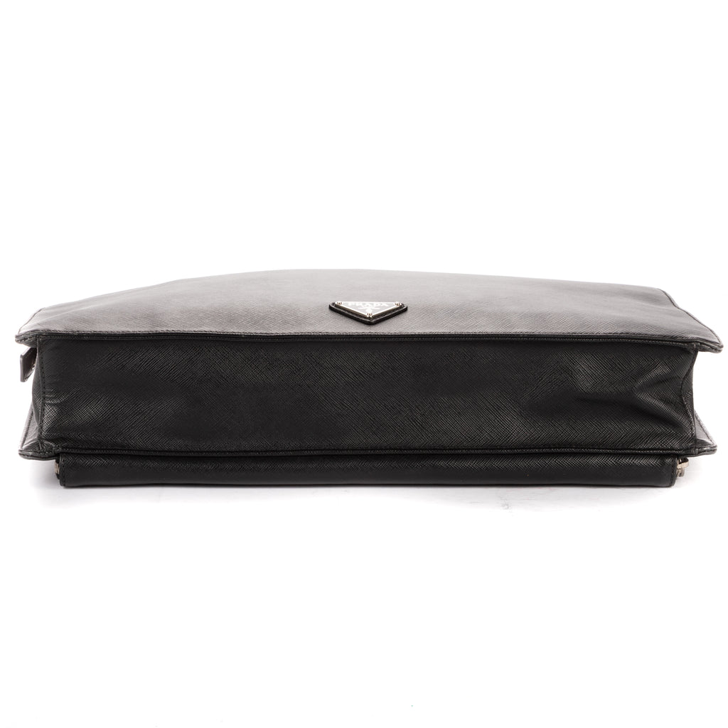 Handbag Business Bag Black Saffiano Lux Leather