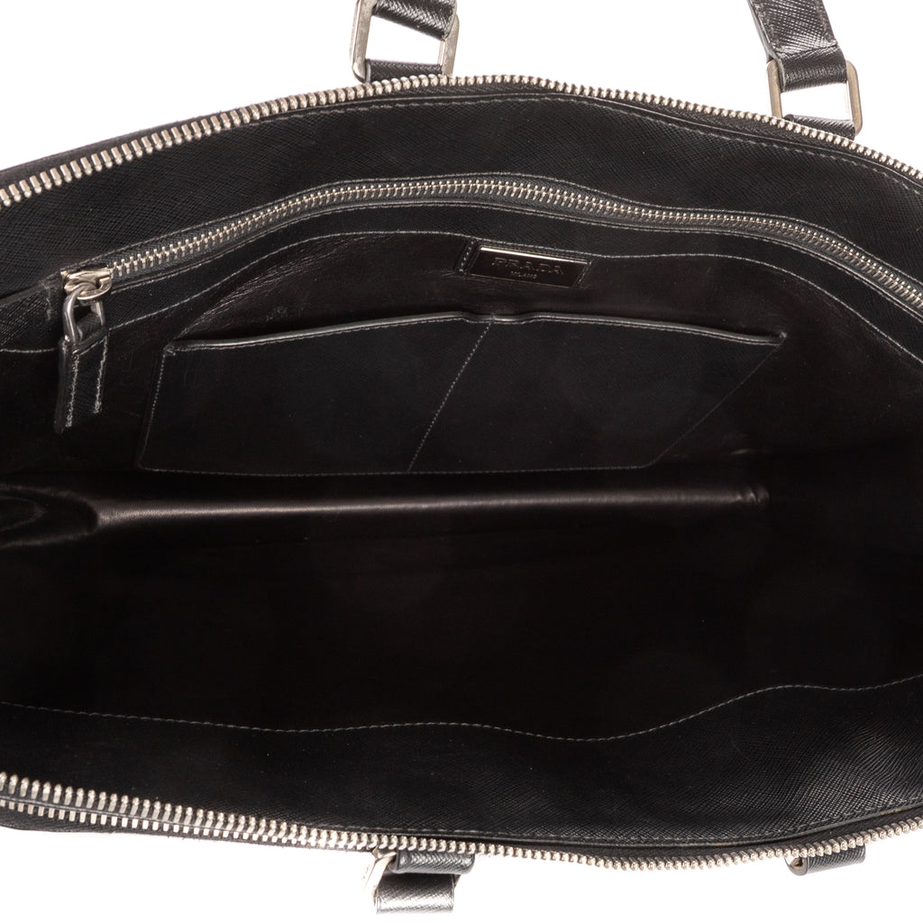 Handbag Business Bag Black Saffiano Lux Leather