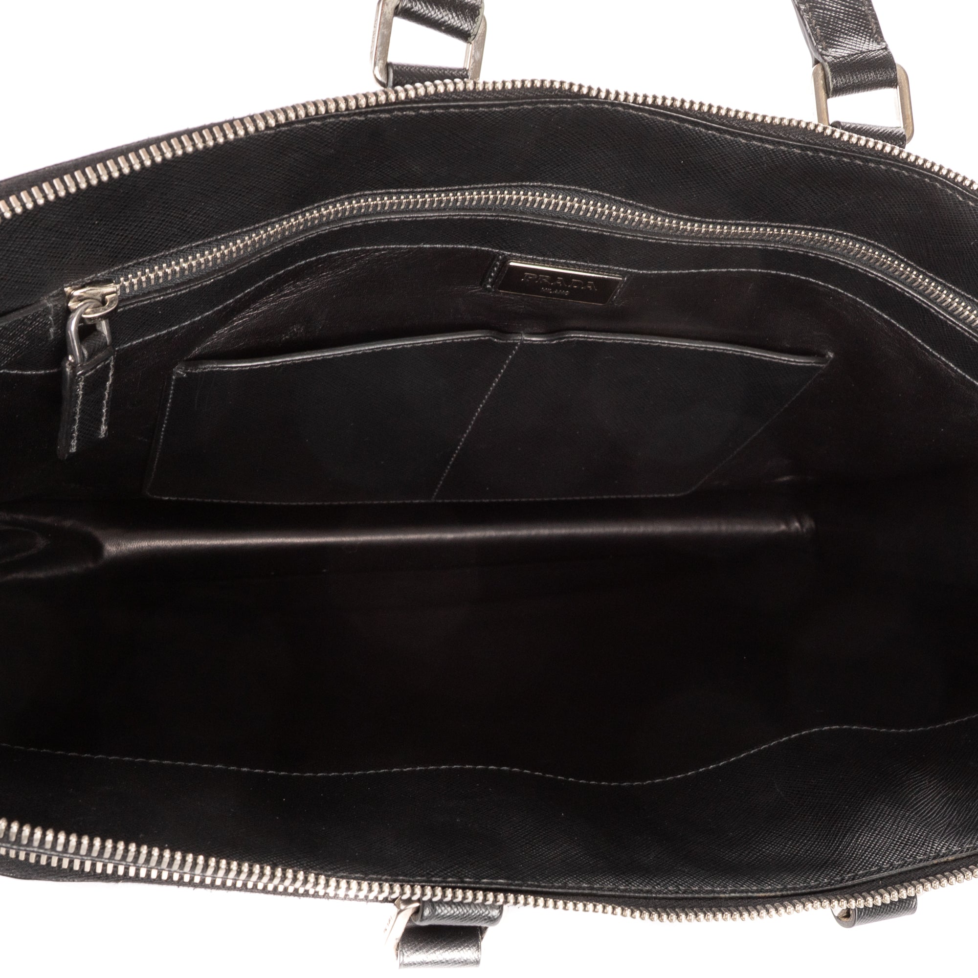 Handbag Business Bag Black Saffiano Lux Leather