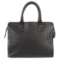 Shoulder Bag Messenger Dark Grey Intrecciato Leather