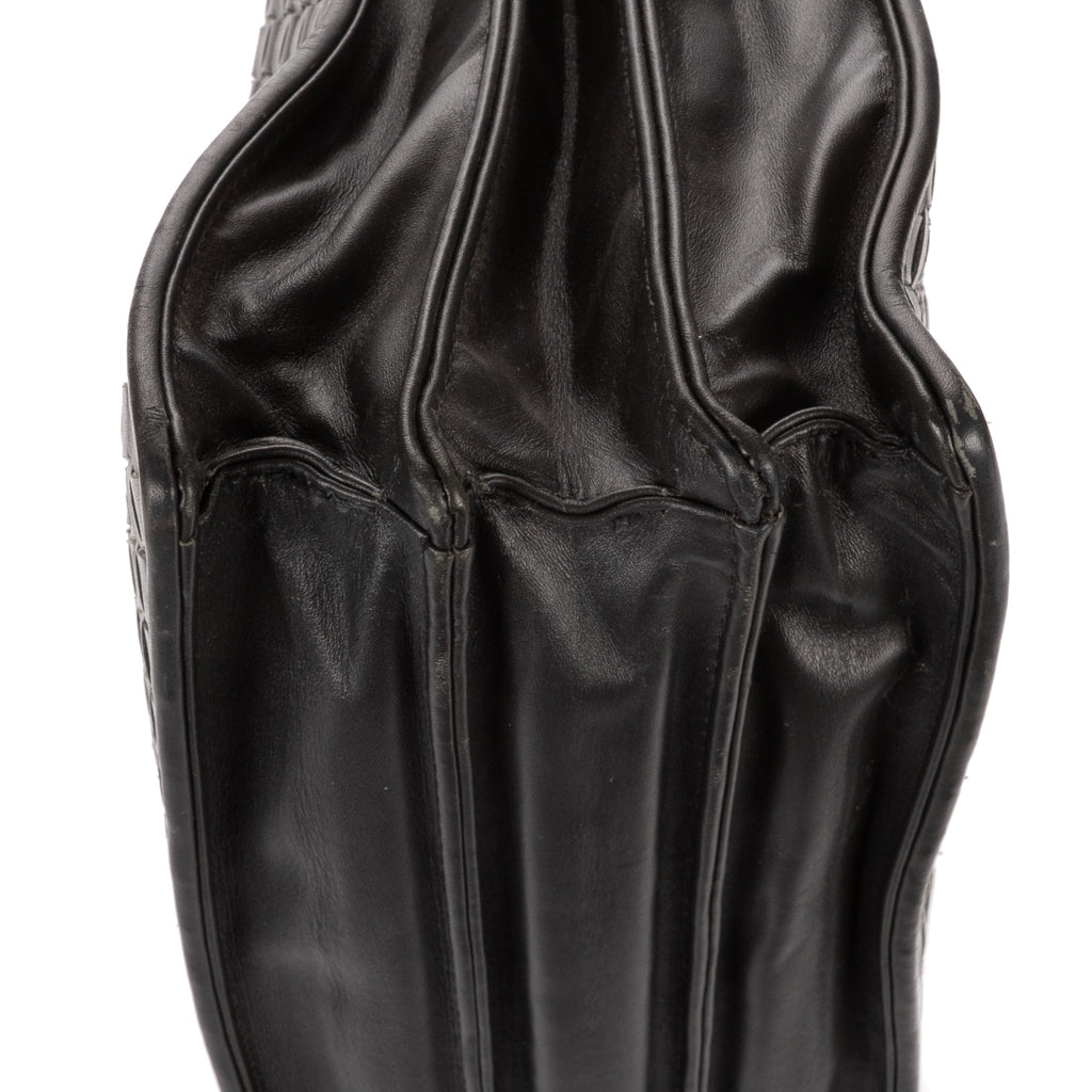 Shoulder Bag Messenger Dark Grey Intrecciato Leather