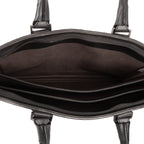 Shoulder Bag Messenger Dark Grey Intrecciato Leather
