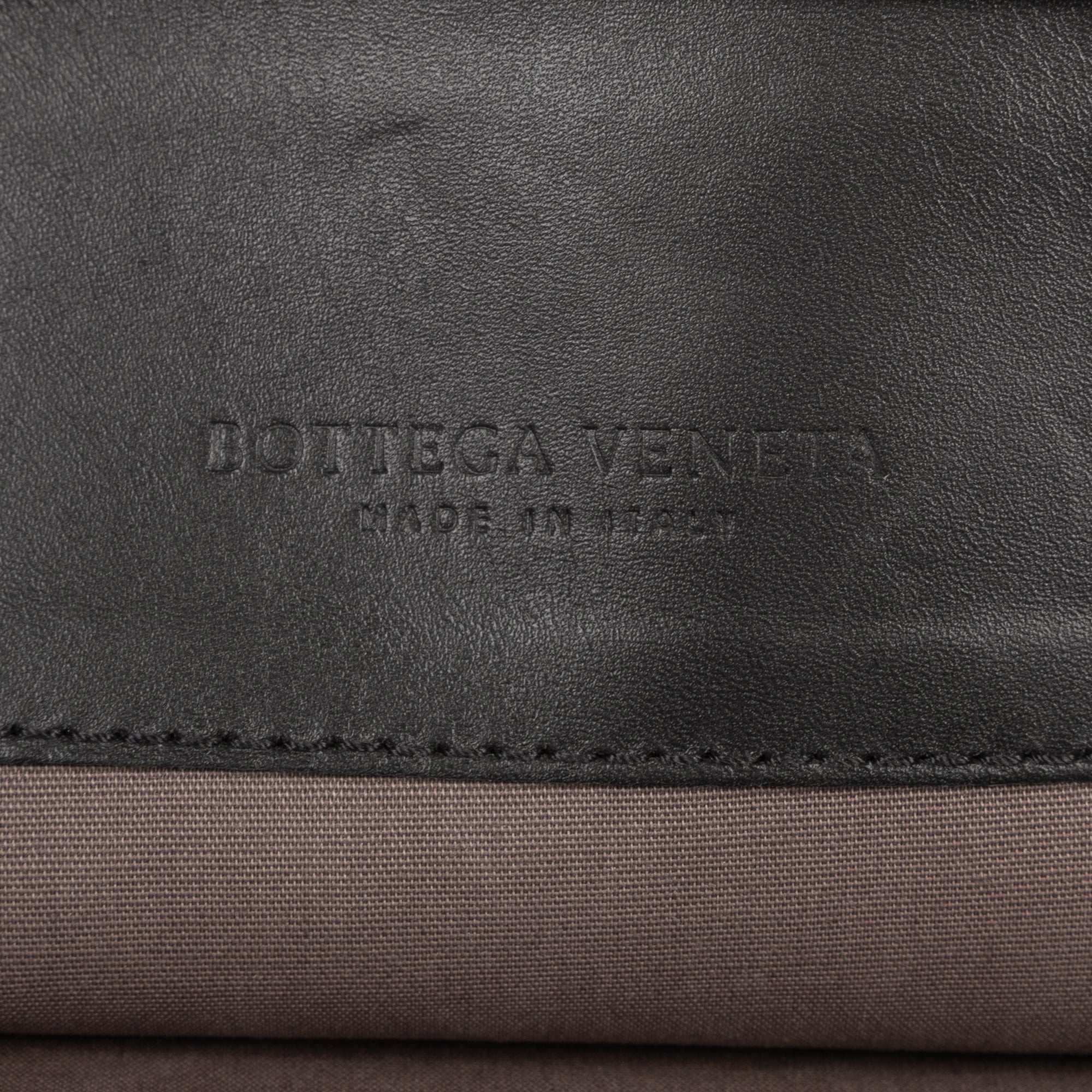 Shoulder Bag Messenger Dark Grey Intrecciato Leather